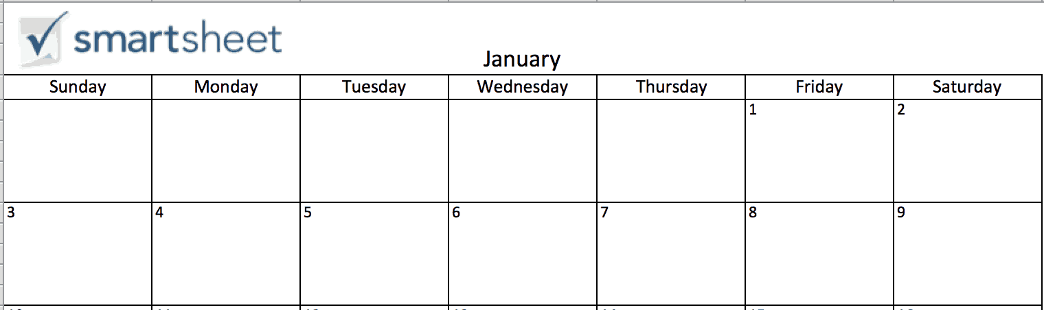 Plantillas de calendario en Excel gratuitas y listas para imprimir para el y años